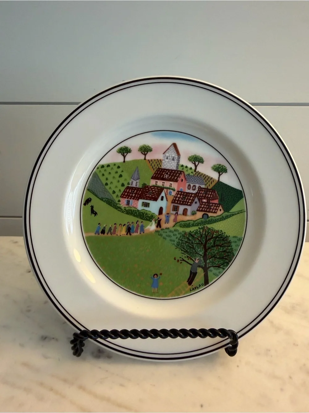 Villeroy & Boch Naïf Wedding Procession Small Plate set of 2 NEW